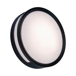 LUTEC LED-taklampe Rola, utendørs, svart, Ø 18 cm Hot