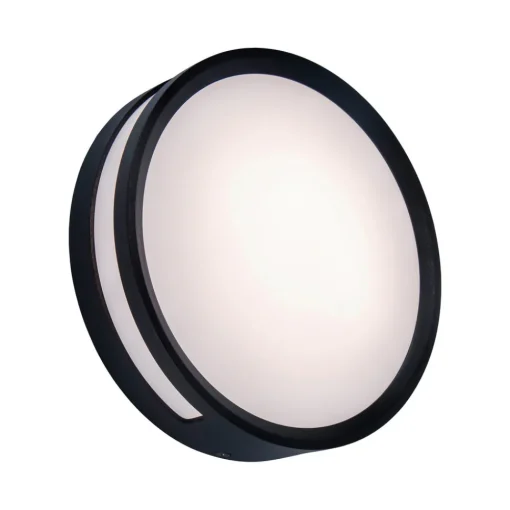 LUTEC LED-taklampe Rola, utendørs, svart, Ø 18 cm Hot