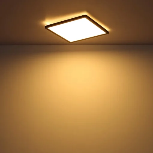 Globo LED-taklampe Sapana, kantet, dimbar, svart| Design- Og Hotellbelysning|Led-Innendørs