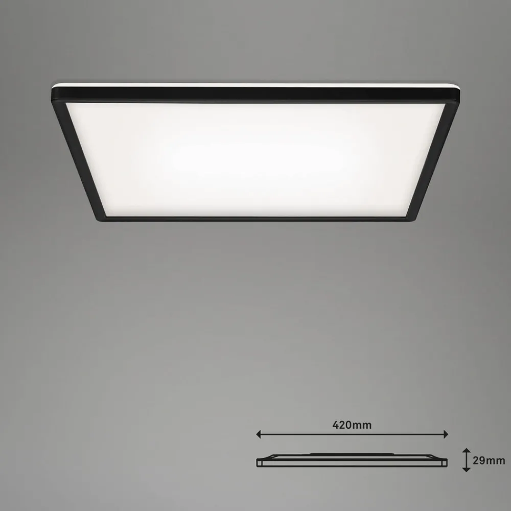 Briloner LED-taklampe Slim smart sort dim CCT 42x42cm Outlet