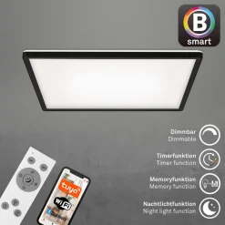 Briloner LED-taklampe Slim smart sort dim CCT 42x42cm Outlet