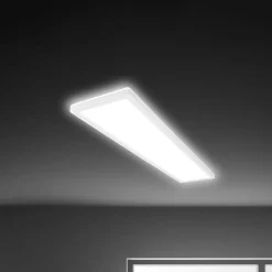 Briloner LED-taklampe Tava, hvit, plast, 98 cm, bakgrunnsbelysning Hot