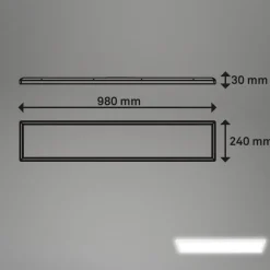 Briloner LED-taklampe Tava, hvit, plast, 98 cm, bakgrunnsbelysning Hot