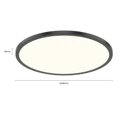 Brilliant LED-taklampe Tuco CCT, dimbar, svart Ø 50 cm| Design- Og Hotellbelysning|Led-Innendørs