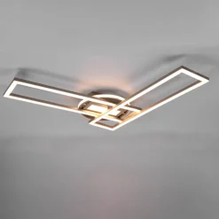 Reality Leuchten LED-taklampe Twister roterbar fjernkontroll nikkel Sale