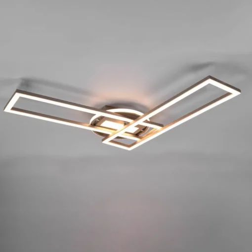 Reality Leuchten LED-taklampe Twister roterbar fjernkontroll nikkel Sale