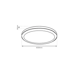 Milagro Lighting LED-taklampe Vera, hvit, plast, Ø 22 cm, IP65 Clearance