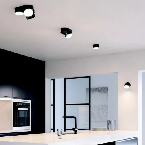 LUTEC LED-takspot Stanos, CCT, 2 lyskilder, svart| Smarthus Belysning