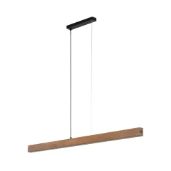 TK Lighting LED-trependel Teo, valnøtt, 126 cm, berøringsdimmer| Pendellamper