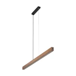 TK Lighting LED-trependel Teo, valnøtt, 126 cm, berøringsdimmer| Pendellamper