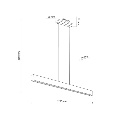 TK Lighting LED-trependel Teo, valnøtt, 126 cm, berøringsdimmer| Pendellamper