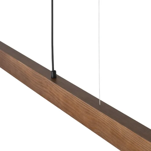 TK Lighting LED-trependel Teo, valnøtt, 126 cm, berøringsdimmer| Pendellamper