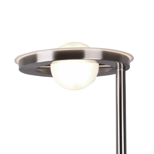 Trio Lighting LED-uplight Barrie med leselampe i matt nikkel| Gulvlamper