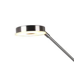 Trio Lighting LED-uplight Barrie med leselampe i matt nikkel| Gulvlamper