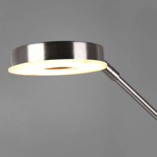 Trio Lighting LED-uplight Barrie med leselampe i matt nikkel| Gulvlamper