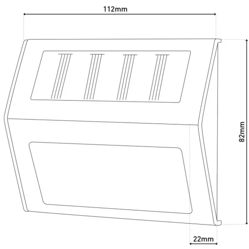 Näve LED-utendørs vegglampe 5282104, stål, sett med 4, IP44 Outlet