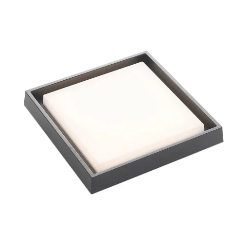 Lucande LED-utetaklampe Birta, kantet, 27 cm| Kommersiell Utebelysning|Led-Utendørs