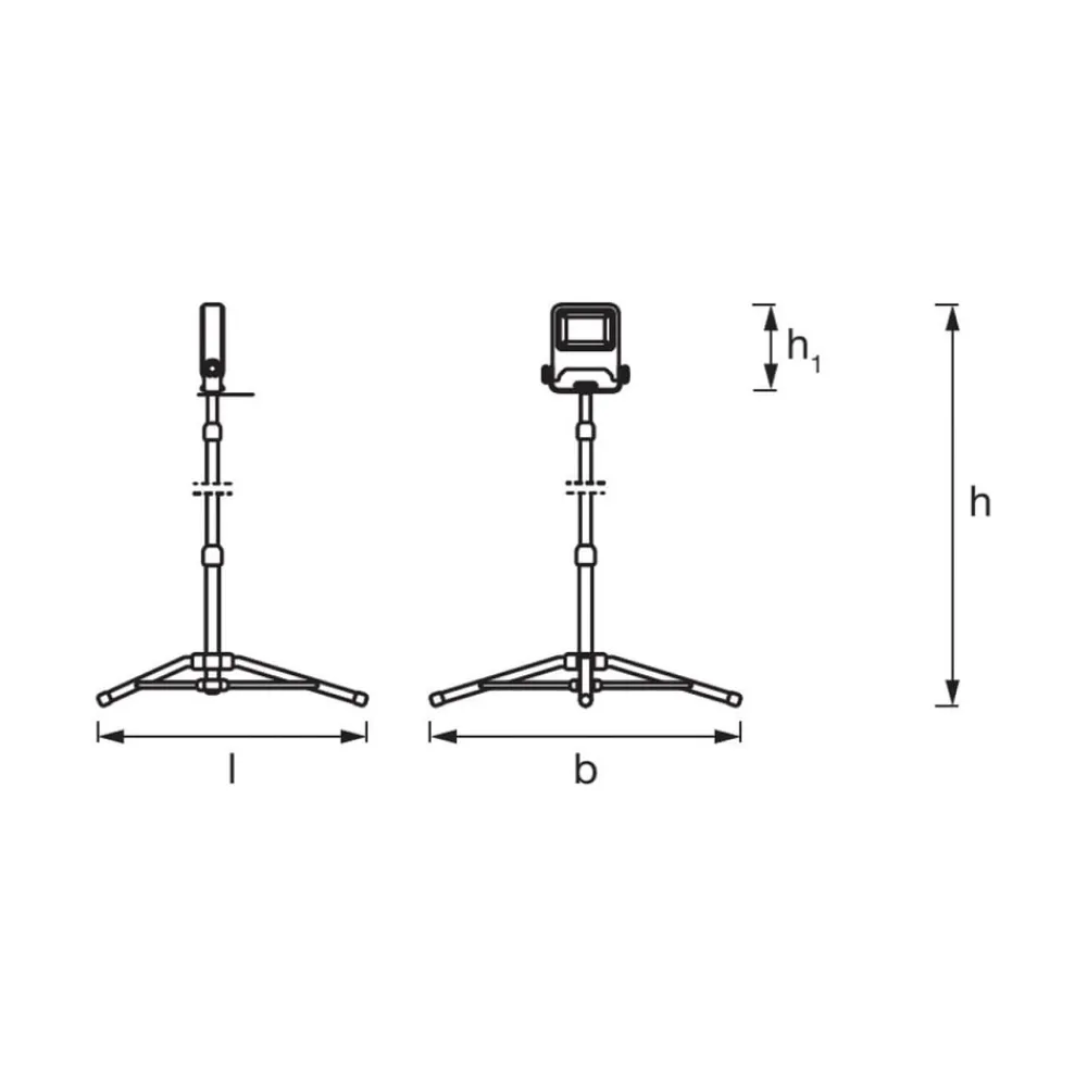 LEDVANCE Arbeidslykt med stativ LED-konstruksjonslyskaster 1fl 20W| Teknisk Lys
