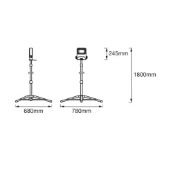 LEDVANCE Arbeidslyskaster med stativ LED-konstruksjonslyskaster 1fl 50W Online