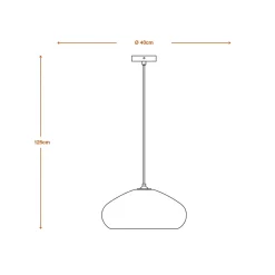 LEDVANCE Drop hengelampe, Ø 40 cm, brun, bølgepapp, E27 Hot