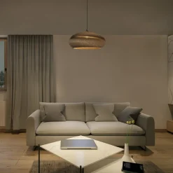 LEDVANCE Drop hengelampe, Ø 40 cm, brun, bølgepapp, E27 Hot