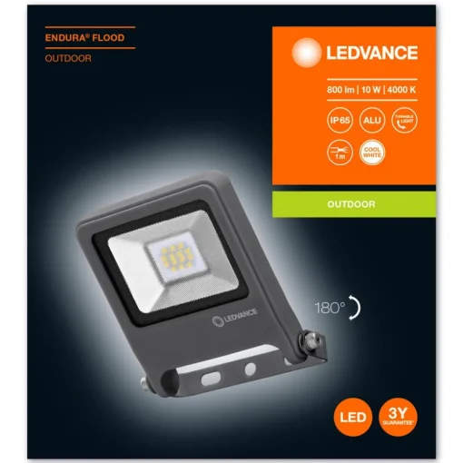 LEDVANCE Endura Flood utespot 840 DG 10W| Led-Utendørs|Utespotter
