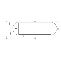 LEDVANCE Endura Style Solar Oval vegglampe 3 000 K| Solcellelamper Med Sensor|Led-Utendørs