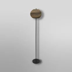 LEDVANCE gulvlampe Ball høyde 116 cm, brun, bølgepapp, E27 Online