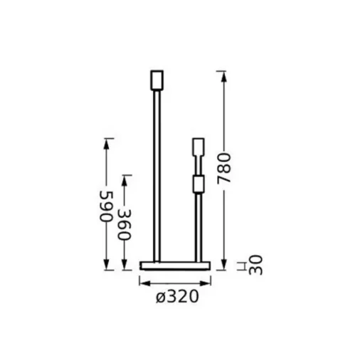 LEDVANCE gulvlampe Decor Stick 3-lys. Høyde 78 cm, mørkegrå| Gulvlamper