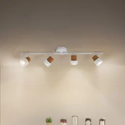 LEDVANCE LED takspot Cork, GU10, 4-lys, dimbar, hvit Clearance