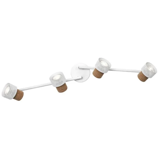 LEDVANCE LED takspot Cork, GU10, 4-lys, dimbar, hvit Clearance