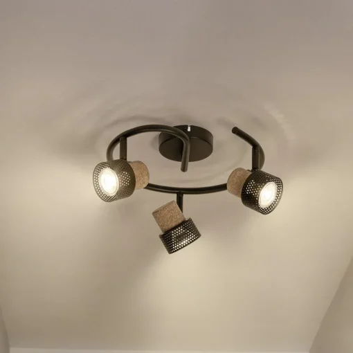 LEDVANCE LED takspot Cork, GU10, 3-lys, spiral, svart Sale