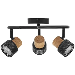 LEDVANCE LED takspot Cork, GU10, 3-lys, spiral, svart Sale