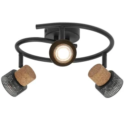 LEDVANCE LED takspot Cork, GU10, 3-lys, spiral, svart Sale