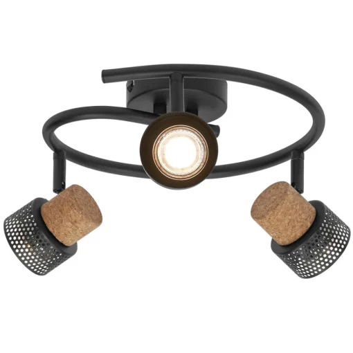 LEDVANCE LED takspot Cork, GU10, 3-lys, spiral, svart Sale