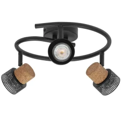 LEDVANCE LED takspot Cork, GU10, 3-lys, spiral, svart Sale