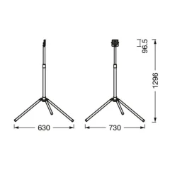 LEDVANCE LED-arbeidslykt med enkelt flamme 10W på stativ Discount
