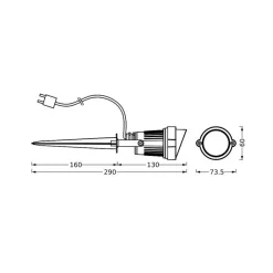 LEDVANCE LED-bakkespyd Endura Hybrid Naut Spike 1W Best