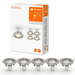LEDVANCE LED-downlight GU10 Recessed 5 stk. nikkel| Downlights