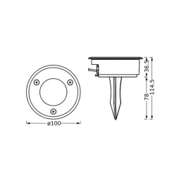 LEDVANCE LED-lampe med jordspyd Endura Hybrid Spike, stål Outlet
