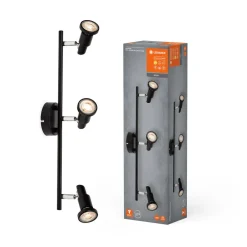 LEDVANCE LED-takspotlight GU10, tre pærer, svart| Spotter I Tak