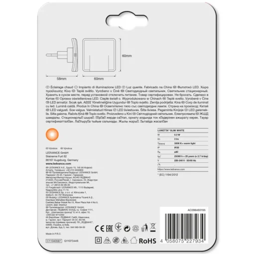 LEDVANCE Lunetta Slim White LED-nattelys Sale