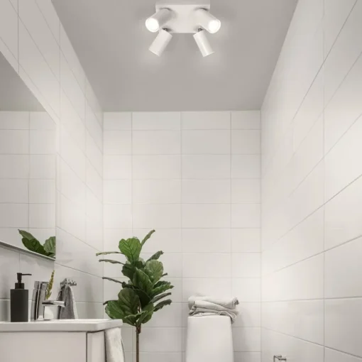 LEDVANCE Octagon LED-spotlight, dimbar, 4-lys, firkantet, hvit| Spotter I Tak