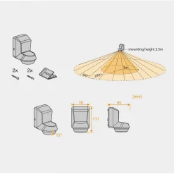 LEDVANCE Sensor Wall 360DEG IP55, mørkegrå Best