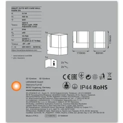 LEDVANCE SMART+ WiFi Cube LED-vegglampe RGBW up| Smarthus Utebelysning