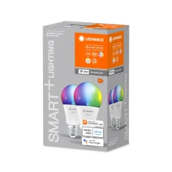LEDVANCE SMART+ WiFi E27 9W Classic RGBW sett med 2 stk New