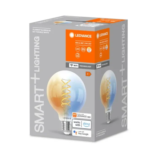 LEDVANCE SMART+ WiFi E27 8W LED G95 klar 827-865| E27 Pærer|Dimbar Led-Pære