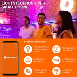 LEDVANCE SMART+ WiFi Floor Hjørne gulvlampe sort 140 cm| Smarthus Belysning|Gulvlamper
