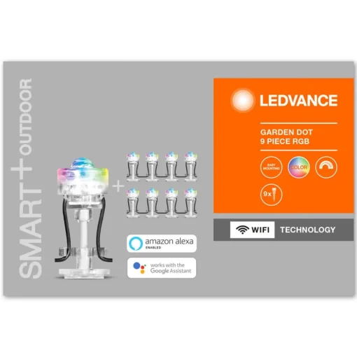LEDVANCE SMART+ WiFi Garden Dot LED-spot 9-delt sett med 9 deler| Smarthus Utebelysning