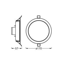 LEDVANCE SMART+ WiFi LED innfelt spot, 110°, LED-spot| Smarthus Belysning|Downlights